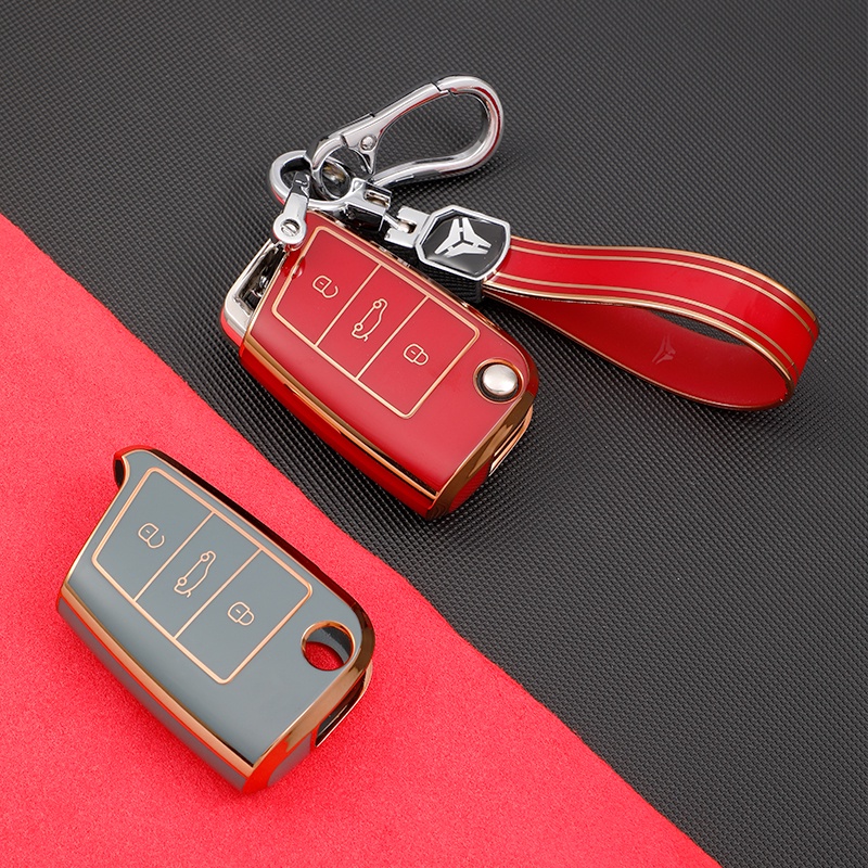 Vỏ TPU Bảo Vệ Chìa Khóa Xe Hơi Volkswagen VW Golf 7 mk7 Tiguan MK2 SEAT Ateca Leon FR 2 Altea Ibiza For Skoda Octavia A7