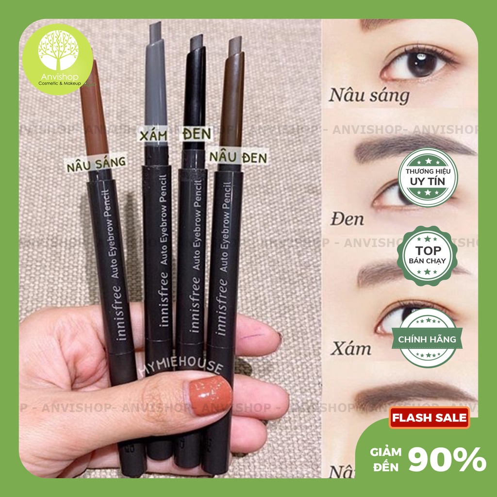Chì kẻ mày 2 đầu Anvishop Innisfree Auto Eyebrow Pencil