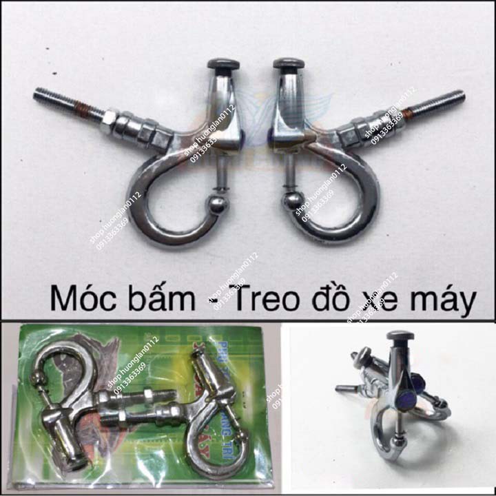 Móc Treo Đồ Xe Máy có móc bấm giá 1 đôi