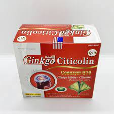 Viên uống Hoạt huyết dưỡng não Ginkgo Biloba Citicolin Q10 - 100 viên [Ginkgo Biloba Citicolin Đỏ]