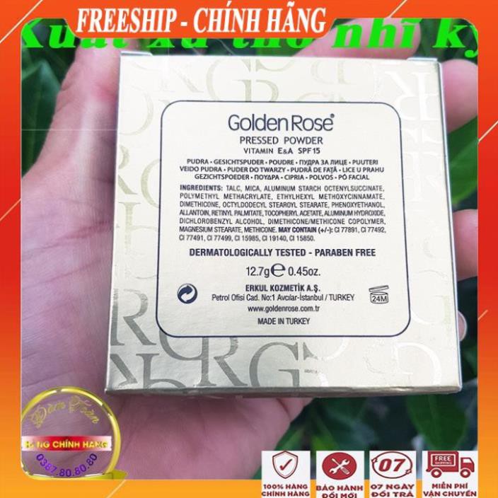 [FreeShip - XẢ KHO CẮT LỖ] Phấn phủ kiềm dầu cao cấp, che khuyết điểm siêu mịn/Phấn phủ pressed powder golden rose