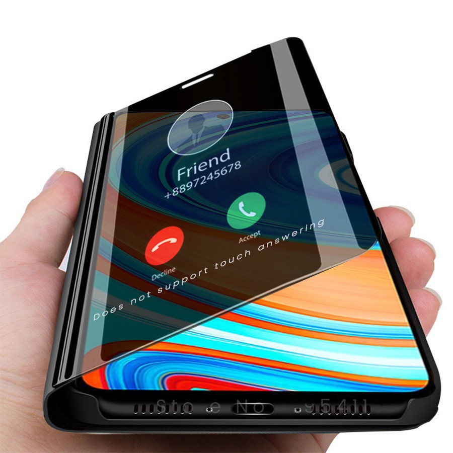Ốp điện thoại nắp lật tráng gương thông minh cho XIAOMI REDMI NOTE 9 PRO MAX 9S NOTE9S Redmi9 a c 9A 9C