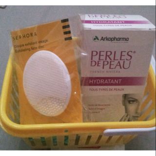 Miếng Rửa Mặt Sephora và Arkopharma Perles de peaux 200v