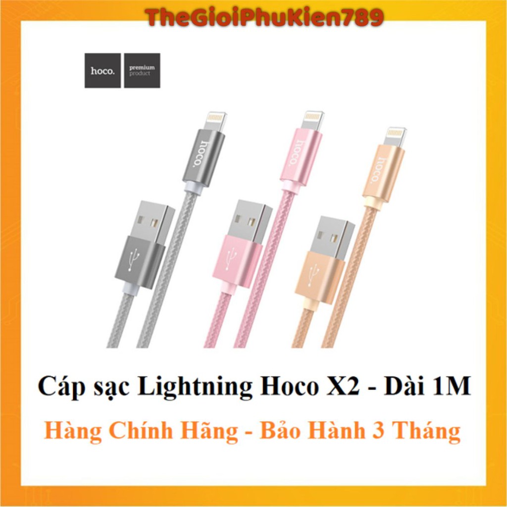 Cáp Sạc LIGHTNING Hoco X2 - Dài 1m - Cáp Iphone