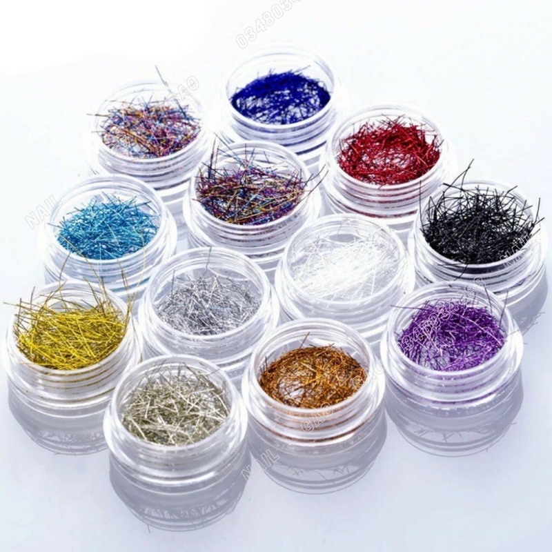 Nhũ sợi tóc 12 hũ ẩn gel Nail siêu đẹp