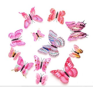 Bộ 12 bướm 3D 4 cánh