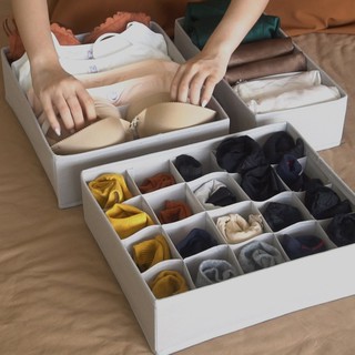 Sét 3 Giỏ Đựng Đồ Lót Tất Gấp Gọn.Hộp Đựng Đồ Lót Đa Năng Gọn Nhẹ Chia Ngăn Siêu Tiện Lợi 88287 SHOP GIÁ RẺ VP88