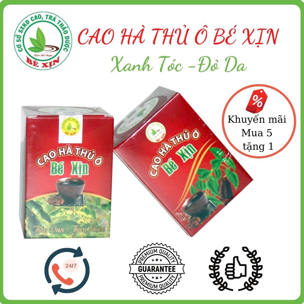 Hà thủ ô đỏ - Dạng cao lọ 100gr DÙNG CHO NGƯỜI TÓC BẠC SỚM