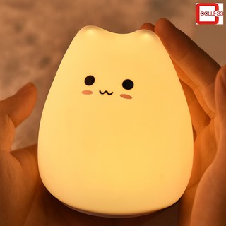 Đèn ngủ silicon mini hình mèo mẫu 2
