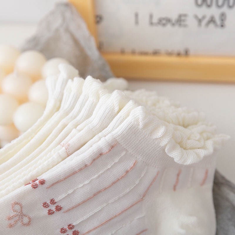 Tất vớ nữ cổ ngắn phong cách dễ thương, set 5 đôi tất vớ dễ phối đồ - Sope Shop