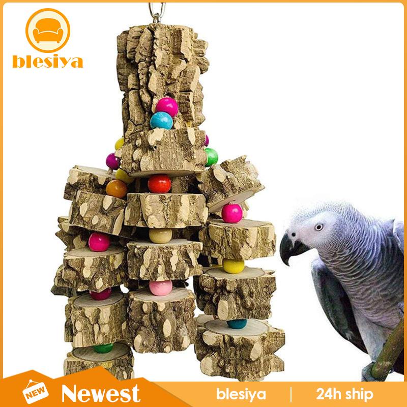 Đồ chơi gặm bằng gỗ tự nhiên cỡ lớn cho vẹt