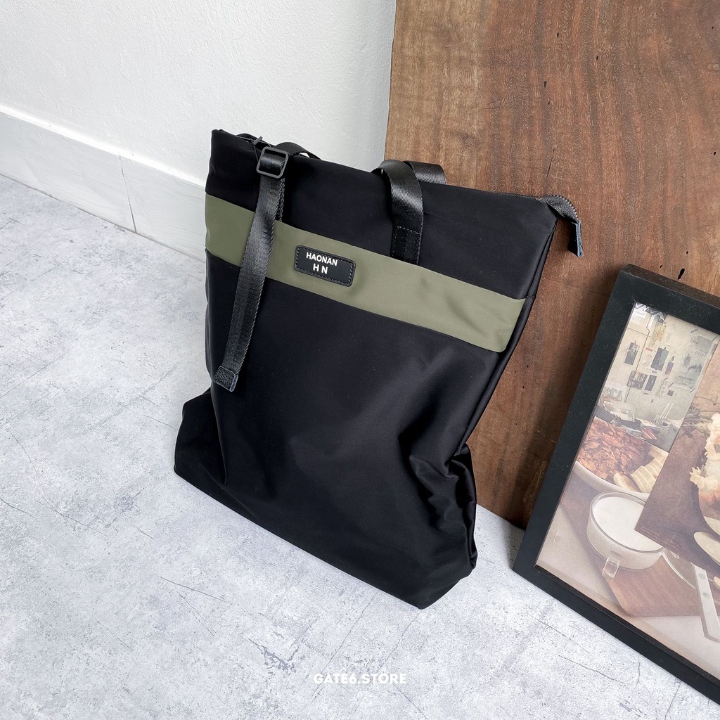 Túi xách vải Nam Nữ minimal kiểu Hàn Quốc, túi tote poly oxford chống nước 2 lớp kiểu Hàn GATE6 - 3301