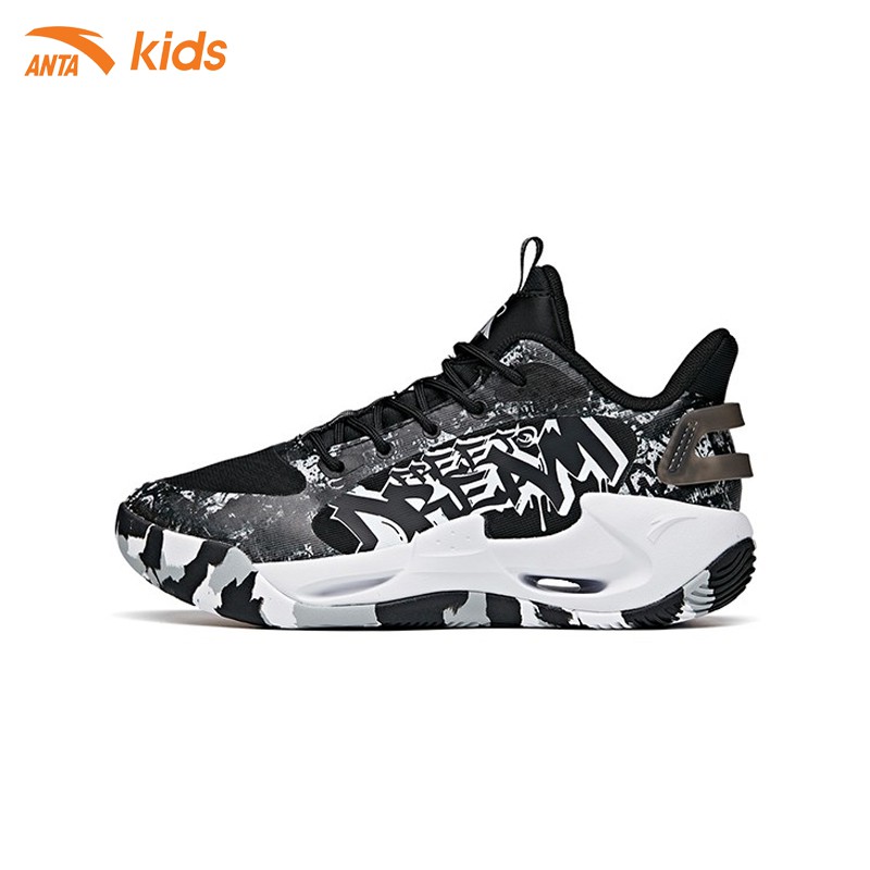 Giày thể thao bé trai phối chữ dây buộc năng động thương hiệu Anta Kids W312121110