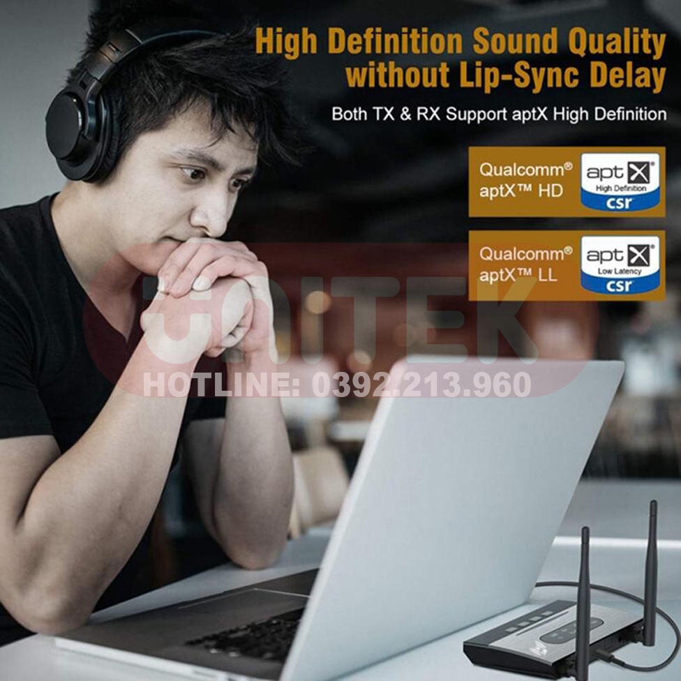Bộ Thu Phát Nhạc Bluetooth 5.0 Đa Chức Năng NFC, Hỗ trợ APTX HD / APTX LL / APTX SPDIF / AUX BT-B22