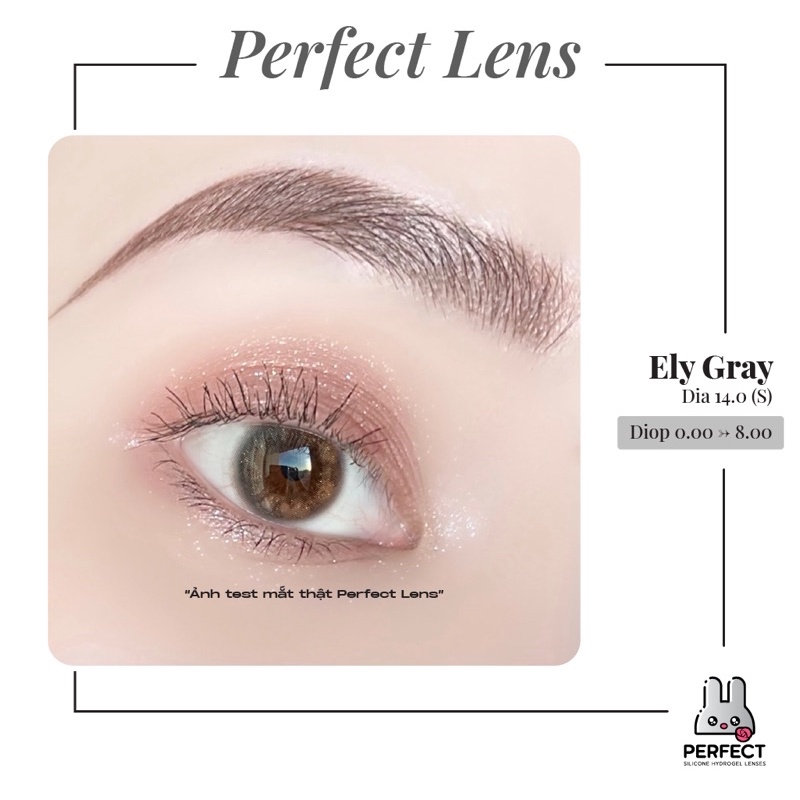 Lens Mắt , Kính Áp Tròng ELY GRAY Có Độ Cận và Không Độ , DIA 14.0 ,Cho Mắt Nhạy Cảm Giá Sale