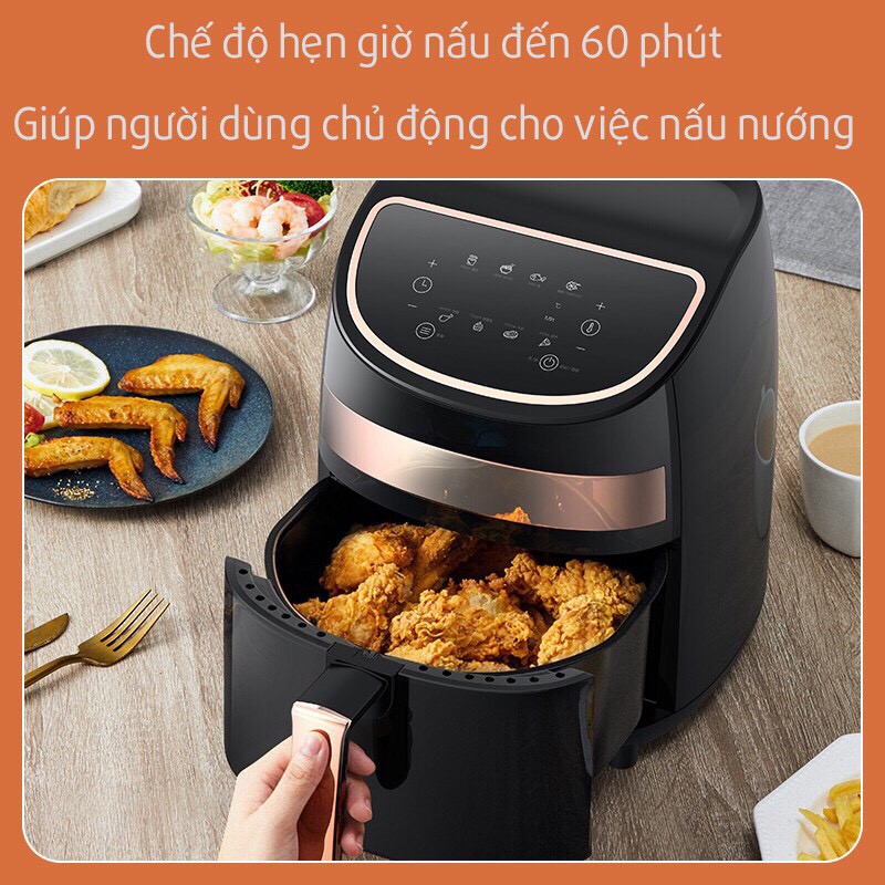 Nồi Chiên Không Dầu Xiaomi Deerma DEM-KZ100 Công Suất 1000W Dung Tích 3 Lít - Bảo Hành 6 Tháng