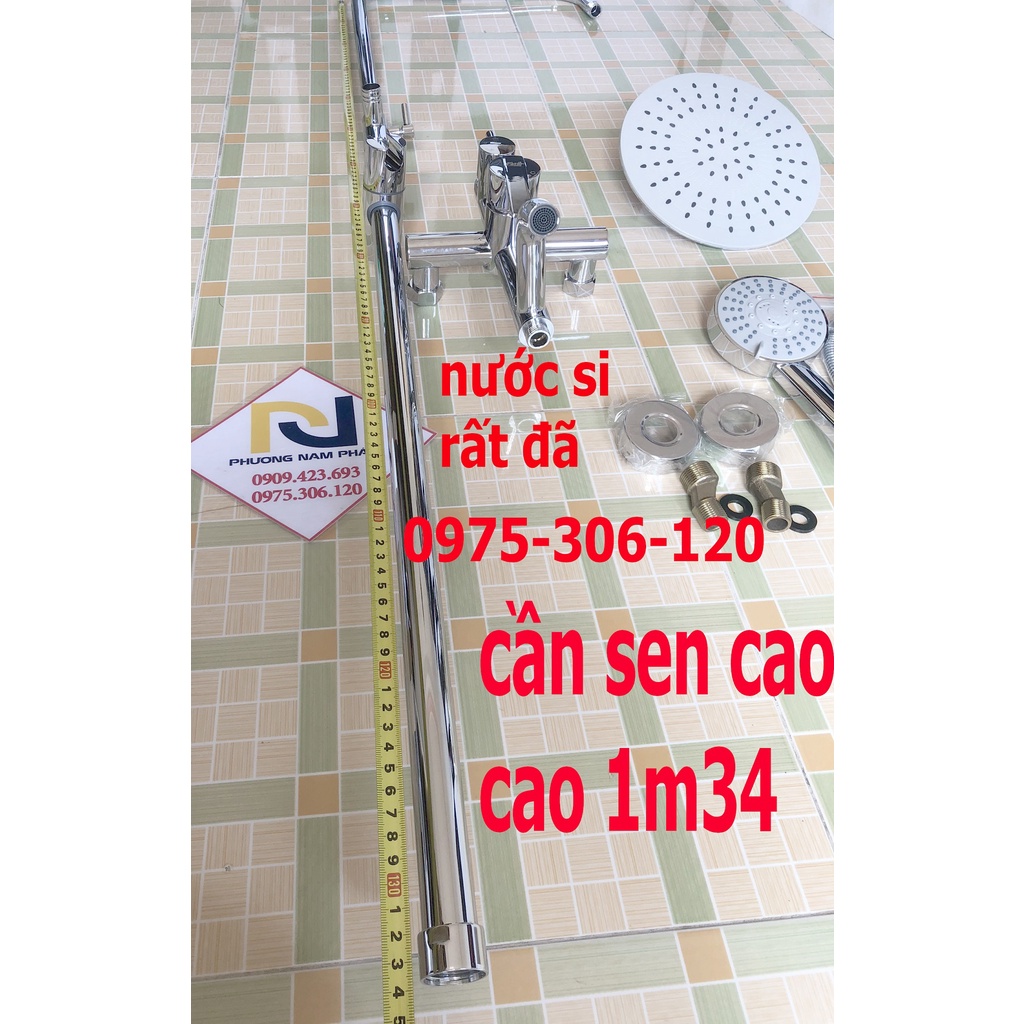 [LOẠI BÁT TO 25x25cm] Bộ Sen Cây Tắm Đứng Nóng Lạnh INOX 304 N1005 Fotar và tay sen đủ bộ SEN CÂY VUÔNG NÓNG LẠNH