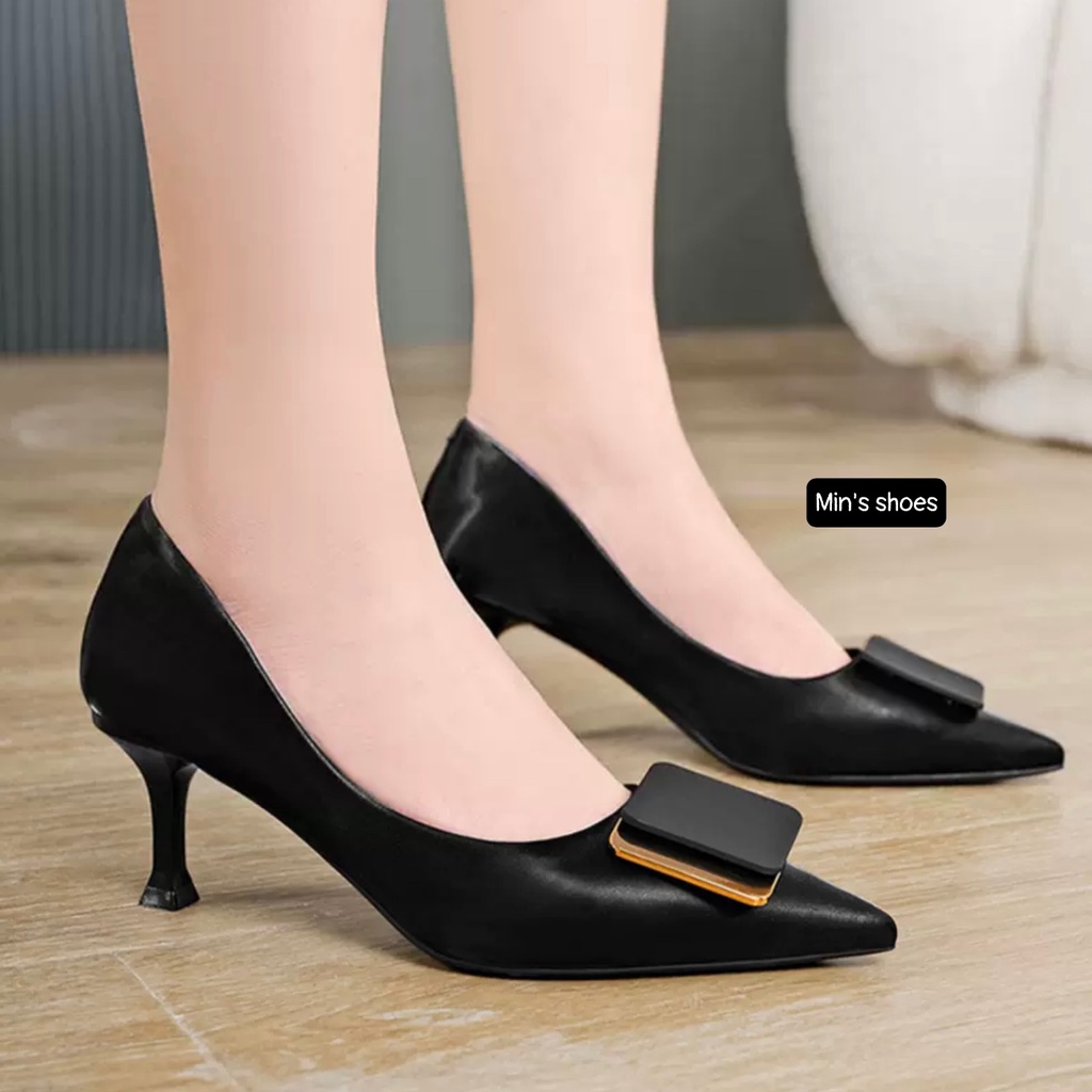 Min's Shoes - Giày Gót Nhọn Da Mềm Xuất Khẩu C84