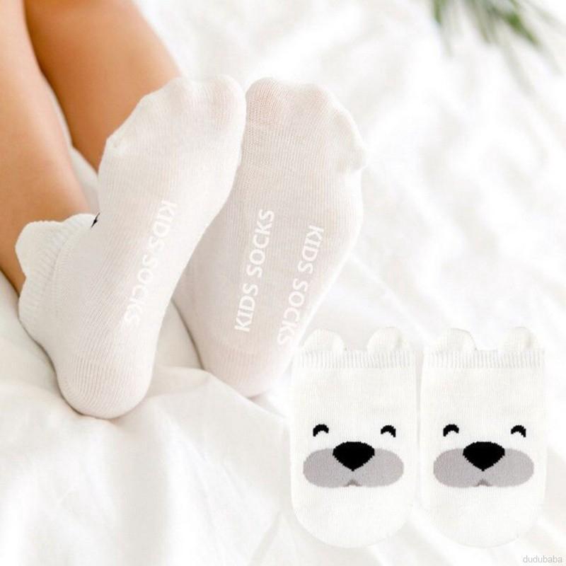 Vớ giữ ấm họa tiết hoạt hình bằng vải cotton dành cho bé trai và bé gái 0-4 tuổi