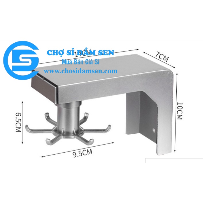 Móc treo, giá treo vá muỗng dán tường xoay 360 độ nhà bếp siêu tiện lợi G180-Moctreova-Bac