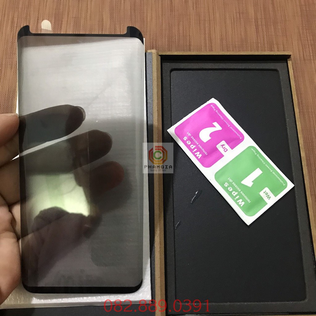 Kính cường lực chống nhìn trộm samsung S8, full keo, full màn hình, full phụ kiện