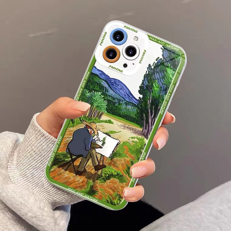 Mới Ốp Điện Thoại TPU Silicon Mềm Trong Suốt In Họa Tiết Thời Trang Dành Cho iPhone 11 13 12 Pro MAX XR X XS MAX 7 8 Plus 6 6s Plus