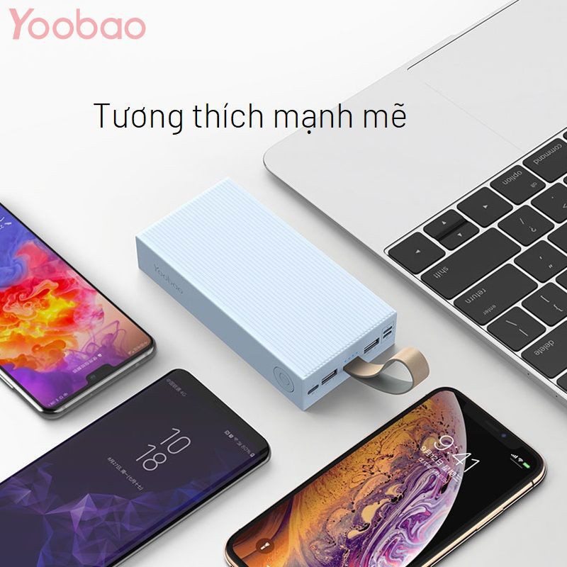 Sạc Dự Phòng Yoobao 30000mAh Tích Hợp Đèn LED Chiếu Siêu Sáng - YOOBAO 30E