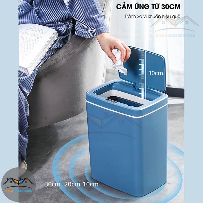 Thùng Rác Cảm Ứng Tự Động Thông Minh Sạc Tích Điện 3 Chế Độ Mở, Chống Nước Tốt, Siêu Tiện Lợi