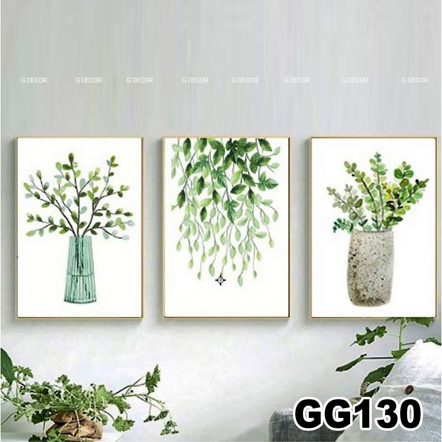 Tranh treo tường canvas 3 bức phong cách hiện đại Bắc Âu 208,tranh trìu tượng trang trí phòng khách, phòng ngủ, phòng ăn