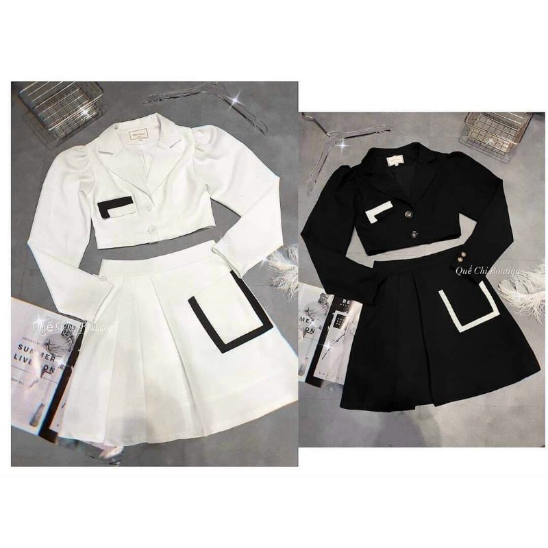 sét chân váy tay phồng