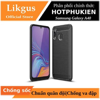 Ốp lưng chống sốc Likgus cho Samsung Galaxy A40 (chuẩn quân đội, chống va đập, chống vân tay) - Hàng chính hãng