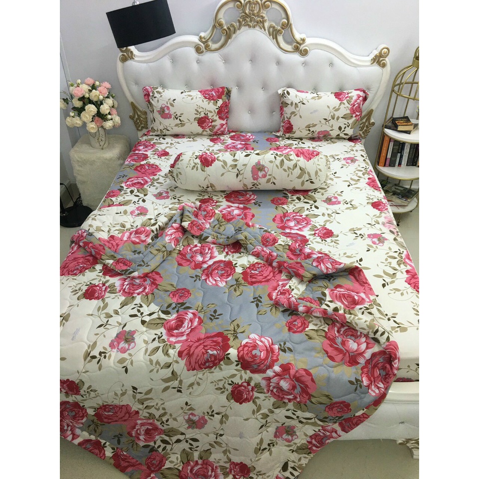 Bộ Ga Giường Thun Lạnh Hàn Quốc HN183- Xưởng Ga Gối Hồng Nhung
