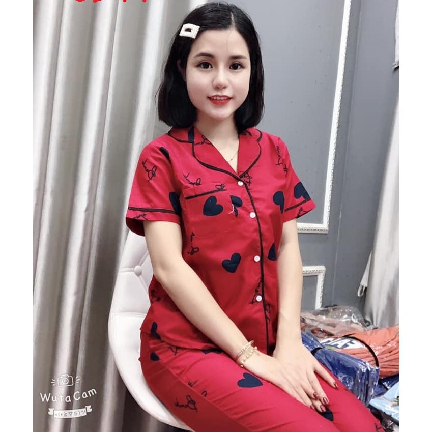 [99k/3b RẺ VÔ ĐỊCH] Bộ Pijama Áo Cộc Quần Dài Chất Kate Thái Họa Tiết Siêu Xinh, Cực HOT