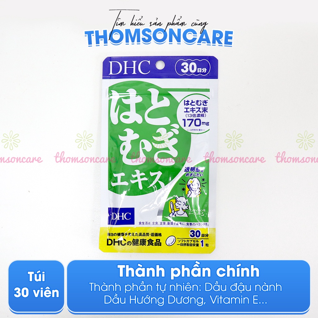 Viên uống trắng da DHC Adlay, sữa rửa mặt Hadalabo giúp trắng da đẹp da kết hợp cùng kem Acnes Pure White ngăn ngừa mụn