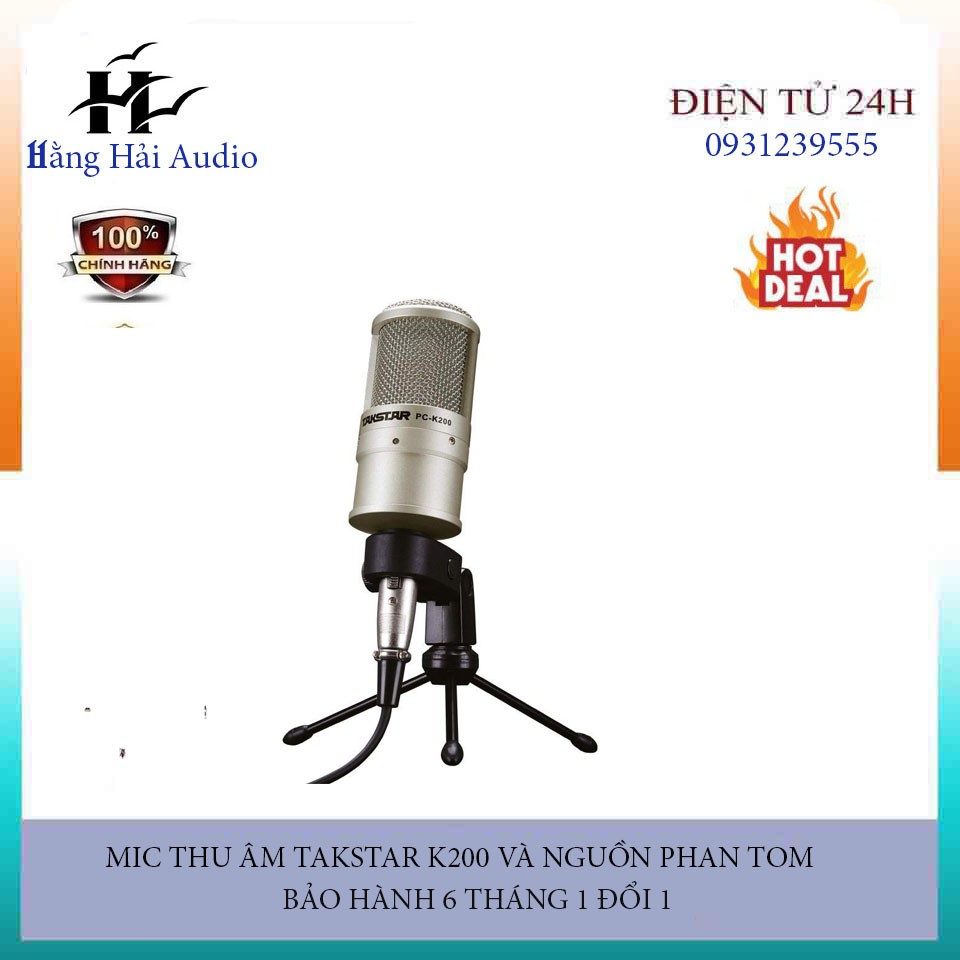 MIC LIVECHAME TAKSTAR K200 KÈM NGUỒN FANTOM