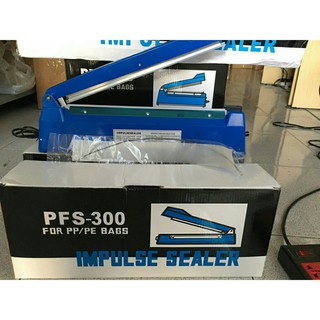 Máy hàn miệng túi dập tay PFS-300MM, máy ép miệng túi ni lông 30cm