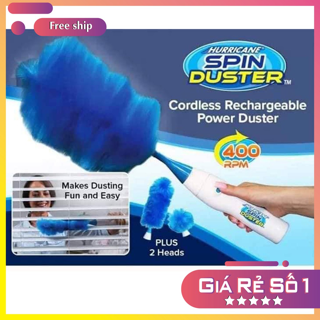 CHỔI QUÉT BỤI TÍCH ĐIỆN THÔNG MINH SPIN DUSTER ĐA NĂNG LAU CỬA ,LAU BÀN THỜ