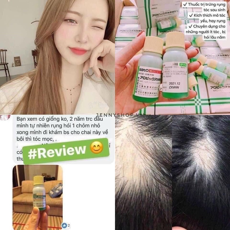 ☘THUỐC BÔI KÍCH THÍCH MỌC TÓC SATO CỦA NHẬT  🍀