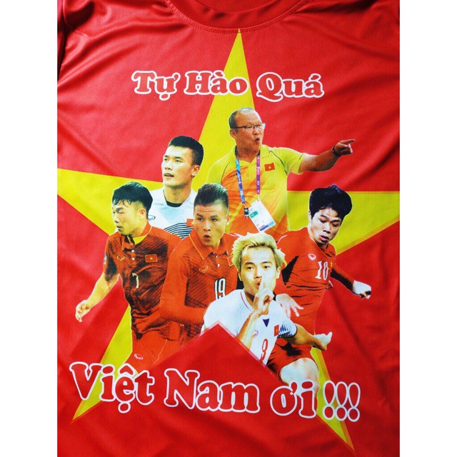 Áo cổ vũ đội tuyển bóng đá Việt Nam Áo đỏ sao vàng áo thun nam nữ Siêu Đẹp Giá cực sốc ་