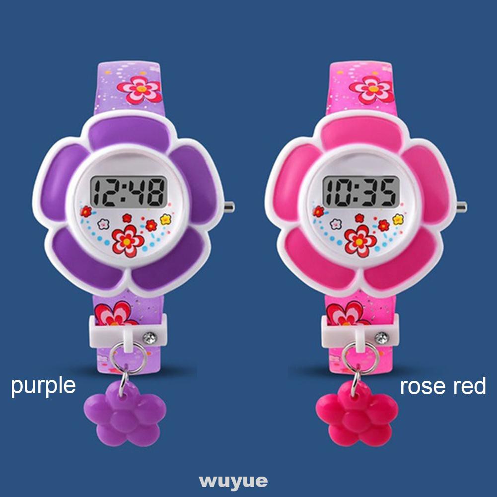 Cartoon Watch Sports Wrist Boy Girl Children Kids Flower