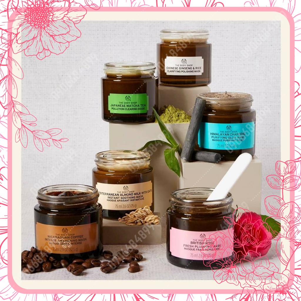 Mặt nạ làm dịu da 💓 THE BODY SHOP 💓 Mediterranean Almond Milk with Oats Instant Soothing Mask 75ml