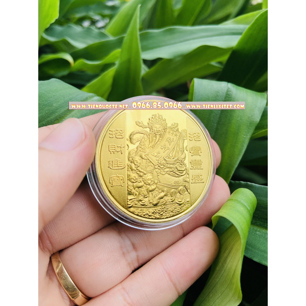Xu Hình Thần Tài Mạ Vàng Kèm Túi Gấm Đỏ Tài Lộc. SỈ LẺ GIÁ CỰC TỐT