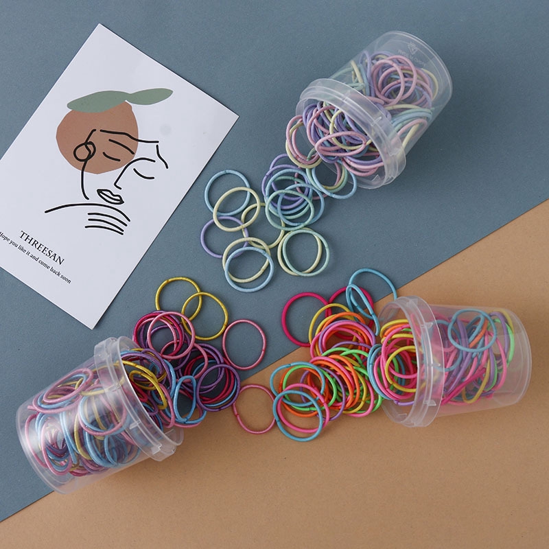 Set 100 Dây Cột Tóc Phong Cách Hàn Quốc Cho Nữ