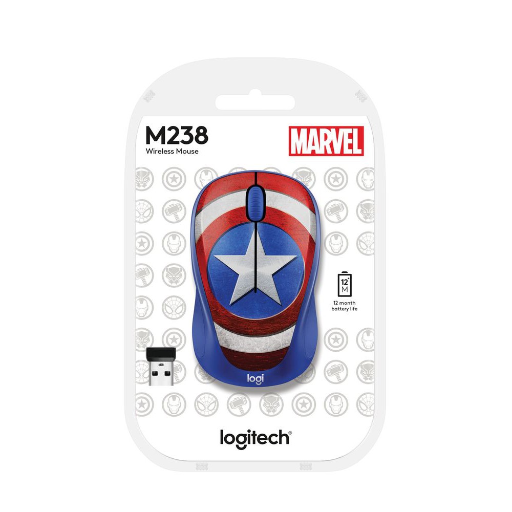 Chuột Logitech M238 Captain America - Siêu phẩm Marvel