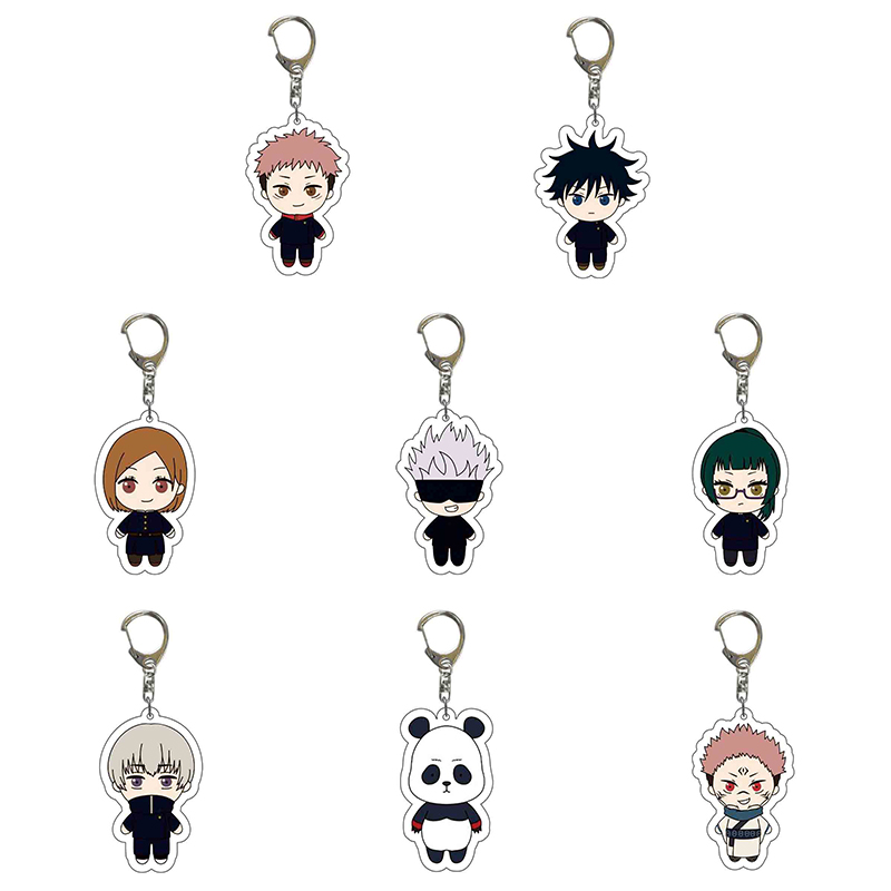 Jujutsu kaisen Móc Khóa Hình Búp Bê Hoạt Hình anime Nhật Bản Đáng Yêu Bằng acrylic