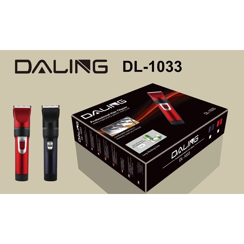 Tông đơ cắt tóc DALING -1033 tặng kèm pin sạc dự phòng