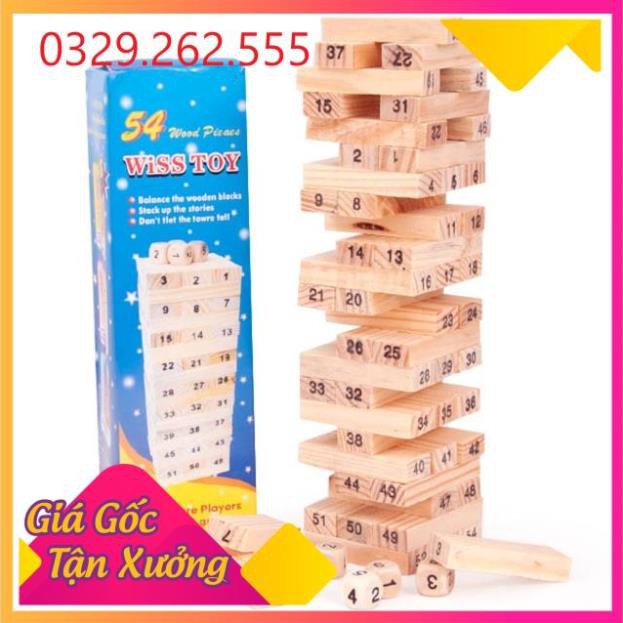 (Sale Khủng)  Đồ chơi rút gỗ Wiss Toy 54 thanh