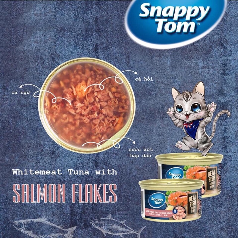 Snappy Tom Premium 85g pate đem lại bữa ăn ngon miệng cho bé mèo