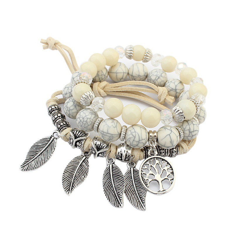 Vòng đeo tay phối chuỗi hạt kiểu Boho thời trang cho nữ | BigBuy360 - bigbuy360.vn