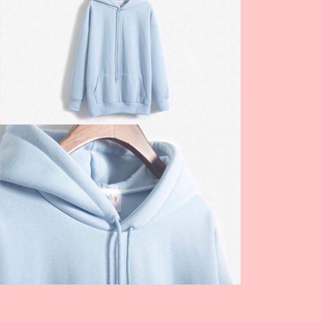 Hoodie màu Pastel ( Hồng/Xanh Dương )